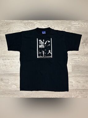 Vintage The Who Black Graphic Band T-Shirt - Slightly Faded